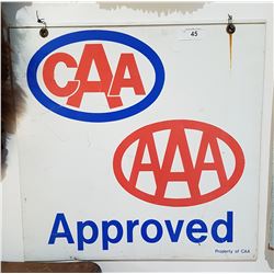ORIGINAL CAA & AAA APPROVED METAL SIGN