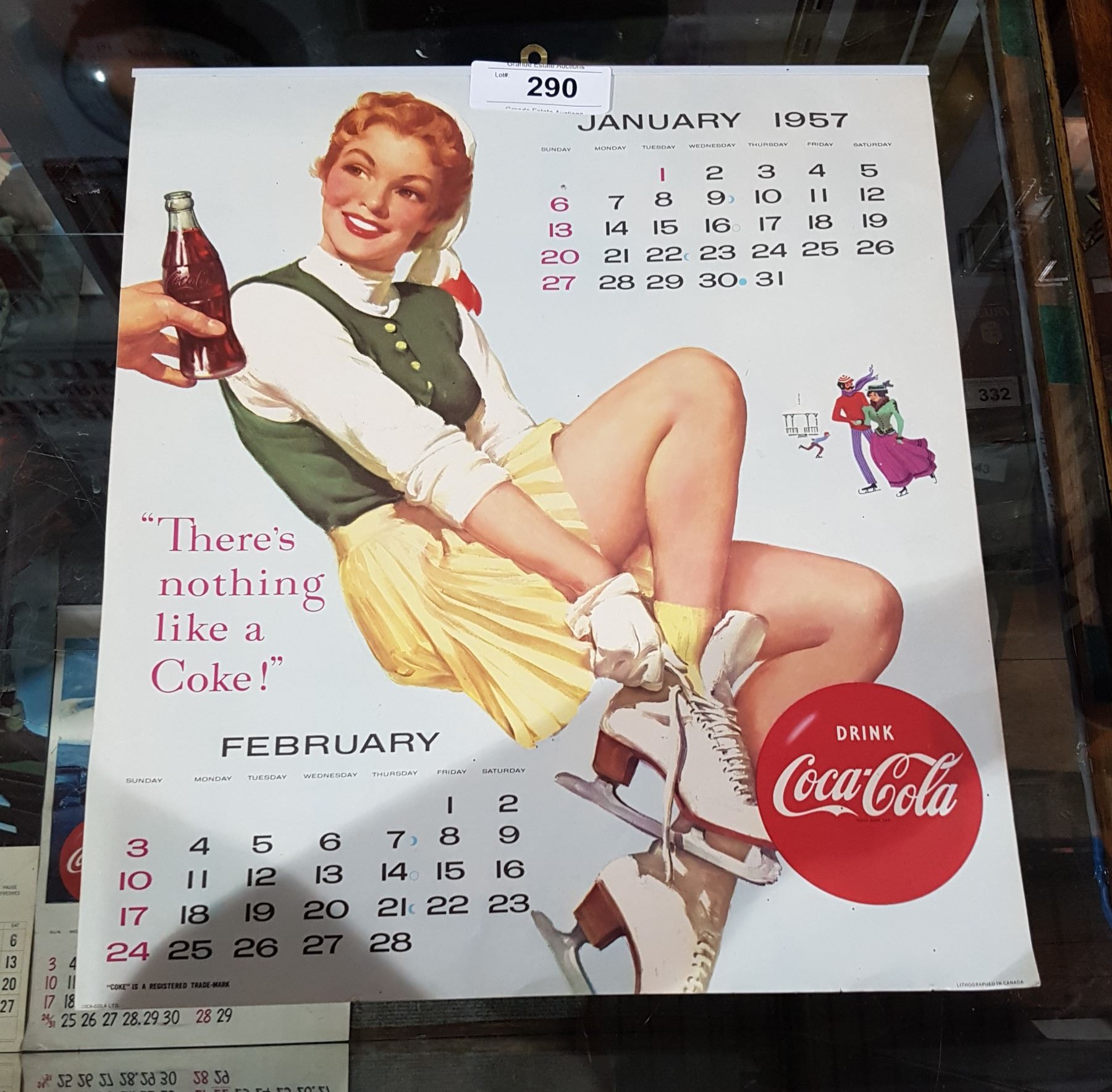 1957 COCA COLA CALENDAR