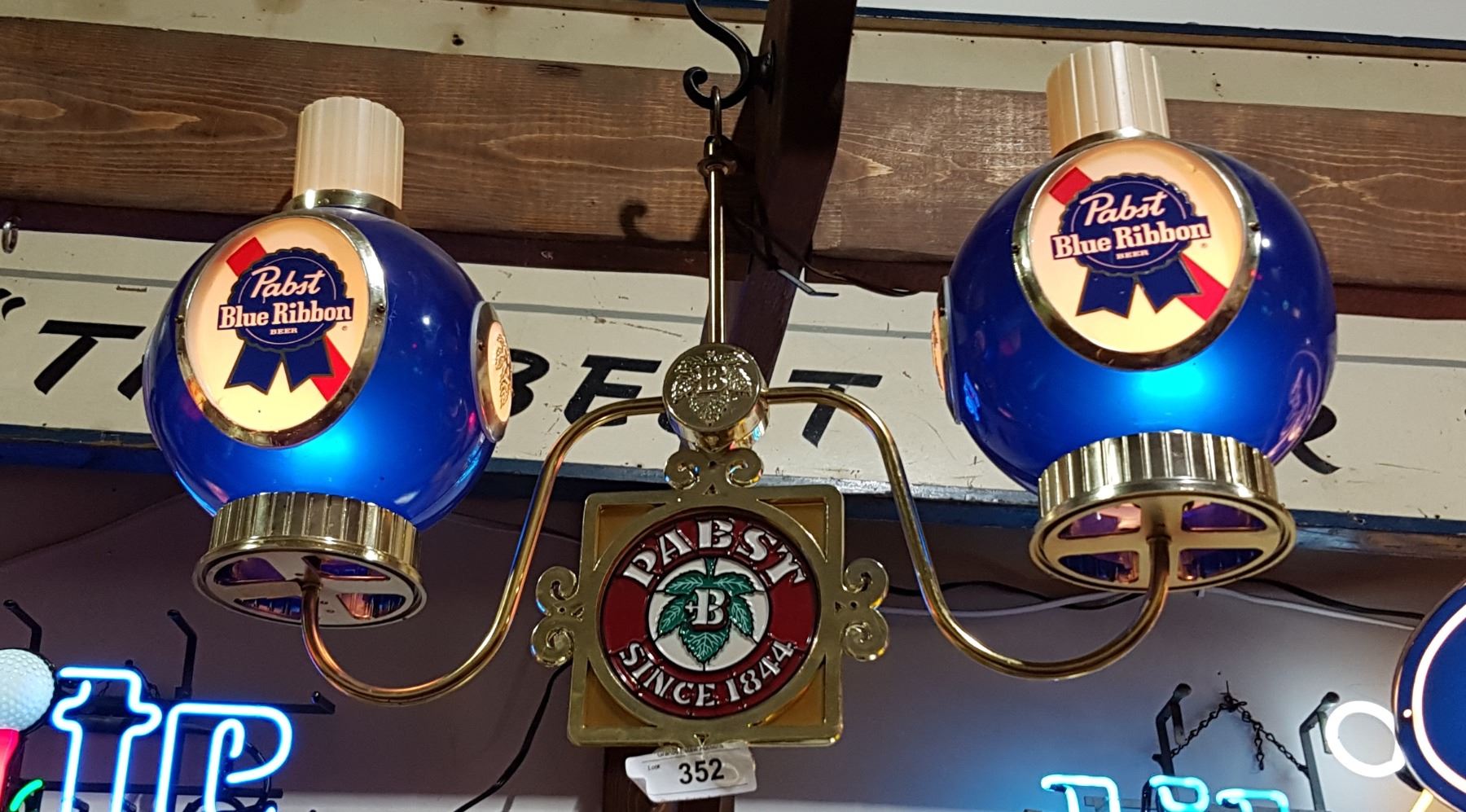PABST BEER HANGING BAR LIGHTS