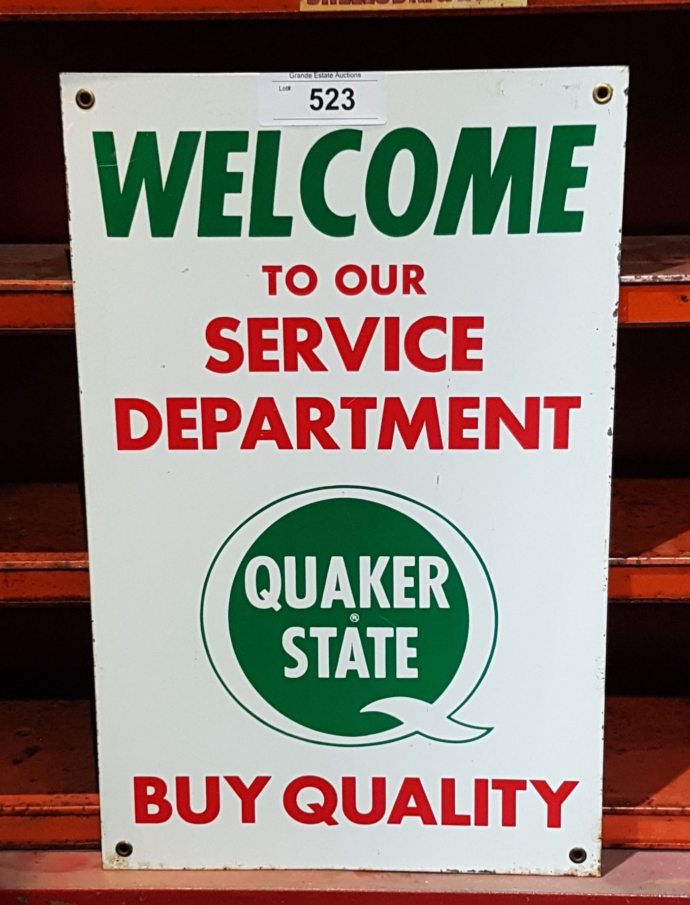 VINTAGE QUAKER STATE SIGN