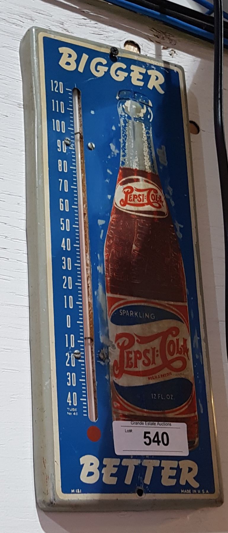 VINTAGE PEPSI COLA THERMOMETER