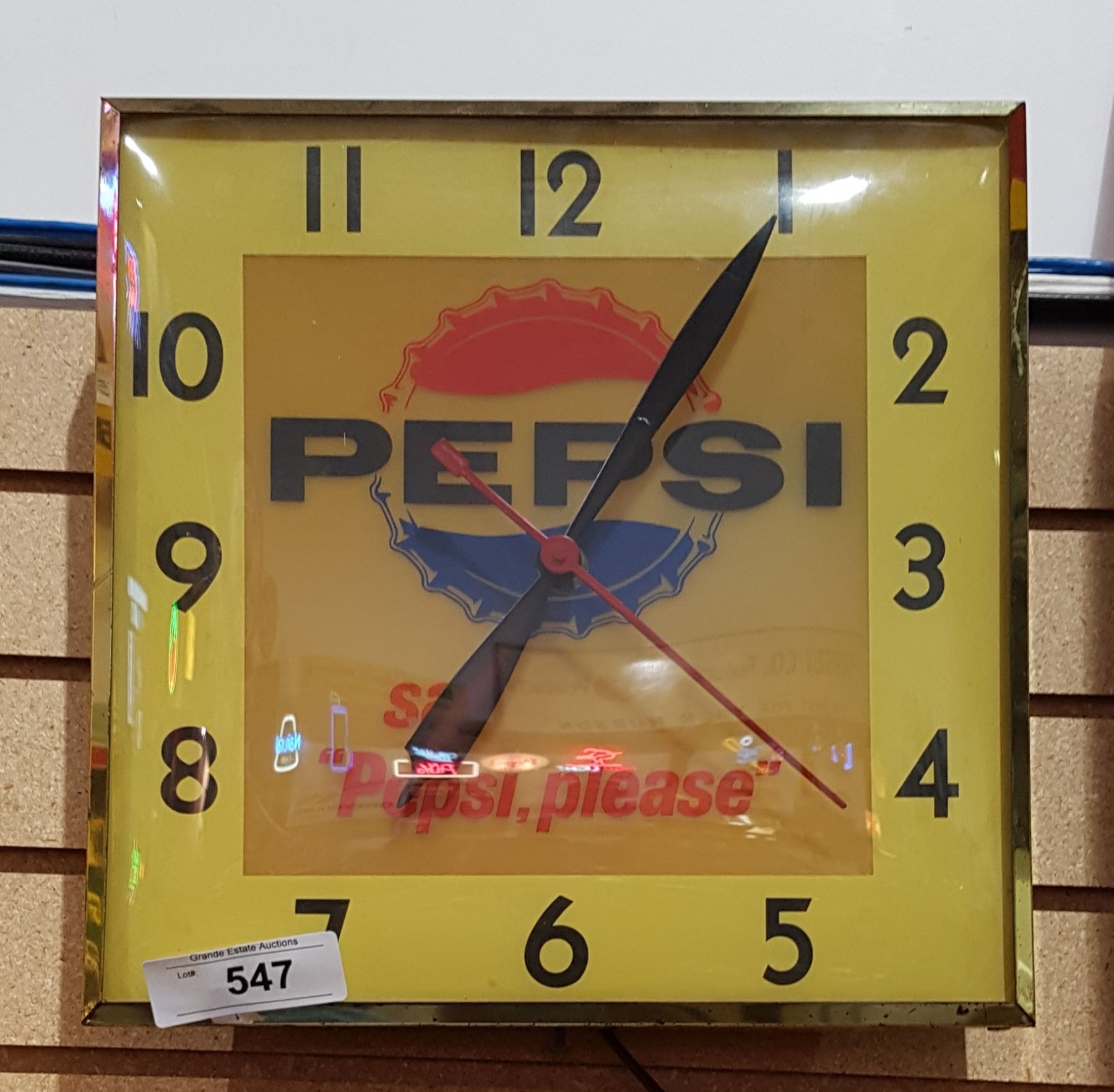 VINTAGE BUBBLE GLASS PEPSI CLOCK