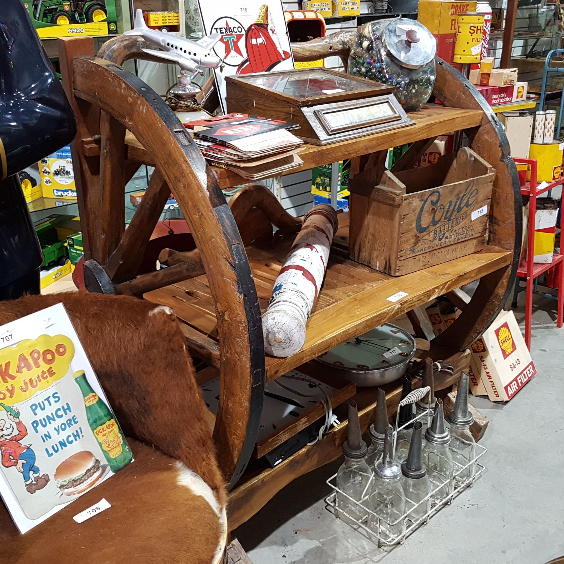 WAGON WHEEL SHELF