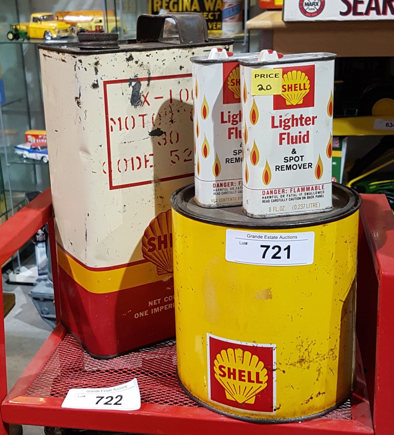 FOUR VINTAGE SHELL OIL PRODUCTS