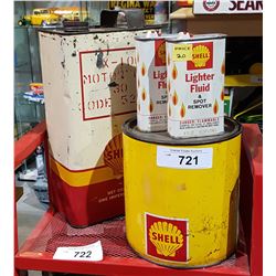 FOUR VINTAGE SHELL OIL PRODUCTS