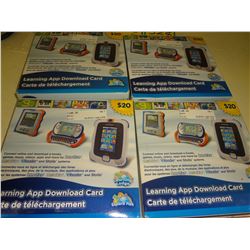 Lot of 4 Innotab $20 Download cards $80.00 retail value
