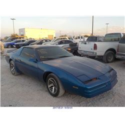 1988 - PONTIAC FIREBIRD // SALVAGE TITLE