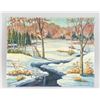 Image 2 : Canadian Winter Landscape Oil on Board