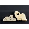 Image 2 : Chinese White Jade Carved Bird and Kirin Toggle