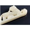 Image 6 : Chinese White Jade Carved Bird and Kirin Toggle