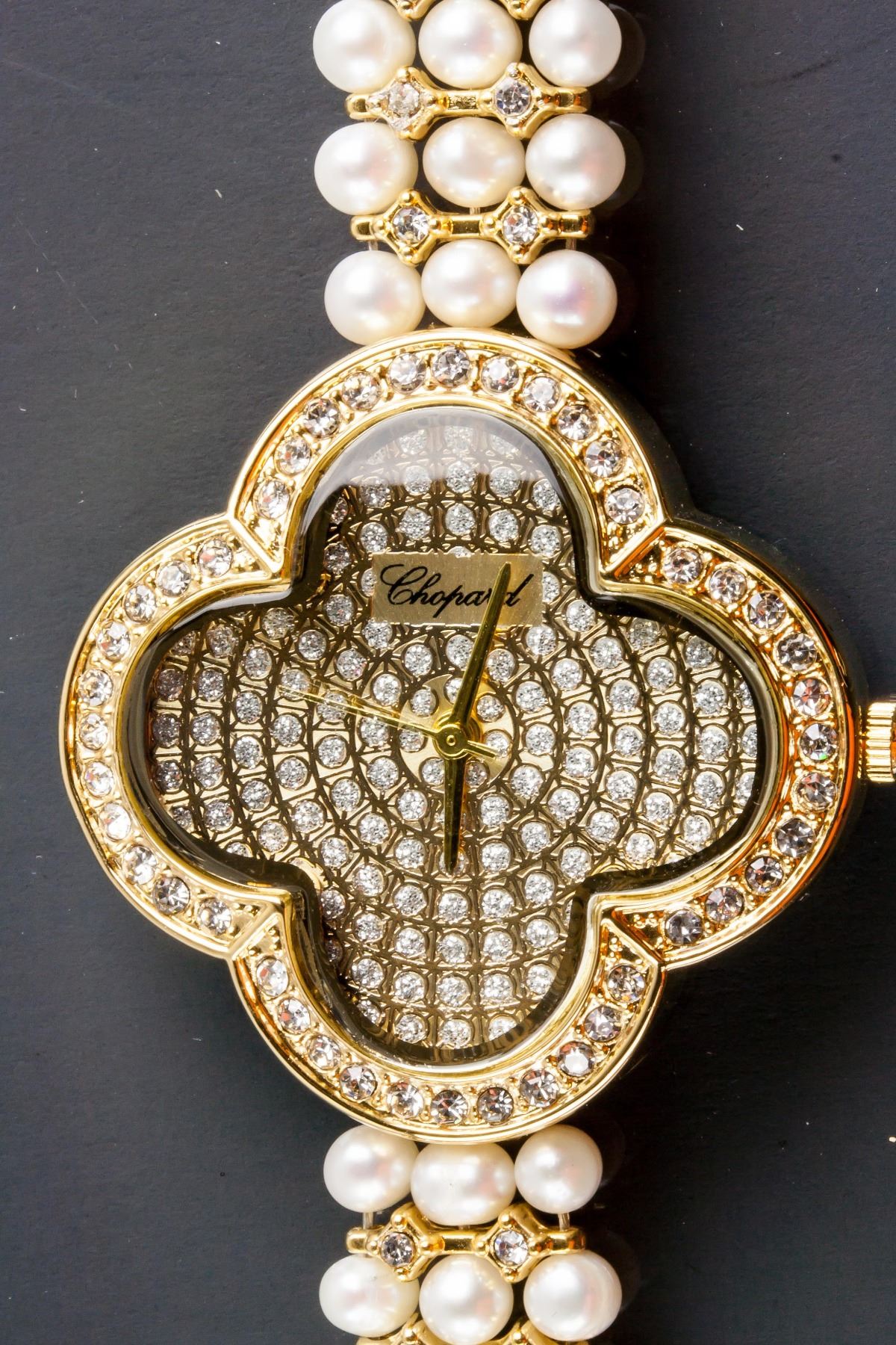 Chopard Freshwater Pearl & Crystal Watch RV $400