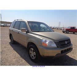 2003 - HONDA PILOT //SALVAGE TITLE