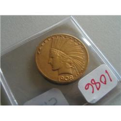 1908 $10 GOLD COIN