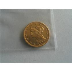 1898 $5 GOLD COIN