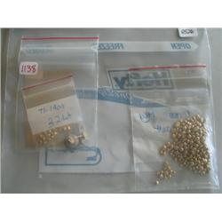 LOT, GOLD SHOT, GOLD SPREW, 14KG GOLD ROLL (APPROX 80G)