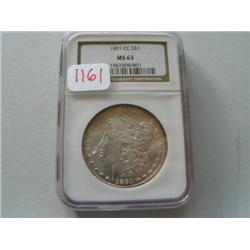 1891CC MORGAN DOLLAR (MS63)