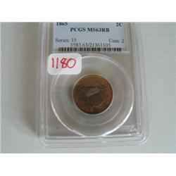 1865 2 CENT PIECE