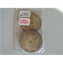 1883 MORGAN DOLLAR (qty: 2)