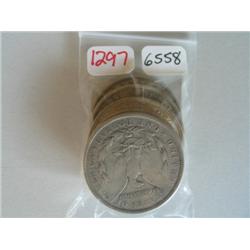 LOT, (5) MORGAN DOLLARS