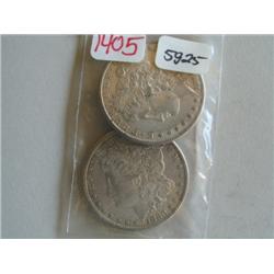 1880 MORGAN DOLLAR (qty: 2)