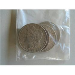 1890 MORGAN DOLLARS (qty: 4)