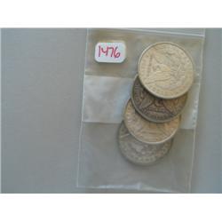 1897 MORGAN DOLLARS (qty: 4)