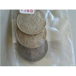 1898 MORGAN DOLLARS (qty: 3)
