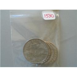LOT, (5) MORGAN DOLLARS