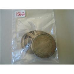 1922 PEACE DOLLARS (qty: 5)