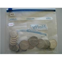 LOT, SILVER DOLLARS, (4) MORGAN, (5) PEACE, (3) EISENHOWER & ASSORT. COINS