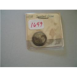 1878 SEATED DIME