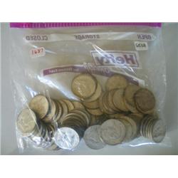LOT, APPROX. $37.50 90% SILVER COINS