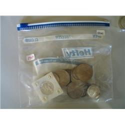 LOT, ASSORT COINS: (8) SILVER DOLLARS, (6) HALF DOLLARS