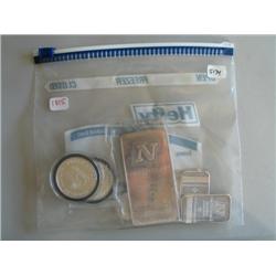 LOT, ASSORT SILVER INGOTS & COINS, 10 OZ, (4) 1 OZ, (2) 1 OZ COINS