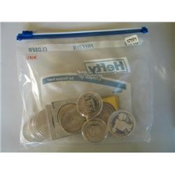 LOT, SILVER DOLLARS: (4) MORGAN, (1) PEACE, (1) 1 OZ COIN, (1) CANADIAN SILVER DOLLAR, COMM. COINS (