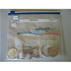 LOT, (7) 1 OZ SILVER COINS & BARS