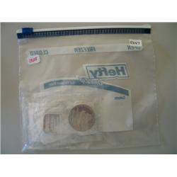 LOT, (5) 1 OZ SILVER BARS & (1) $5 SILVER COIN