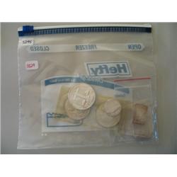 LOT, ASSORT SILVER COINS & INGOTS (5) 1 OZ, 15G, 10G