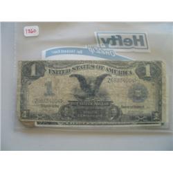 LOT, 1934A $20 NOTE, 1929 $10 BILL STAMPED "OLD NAT'L BANK AND UNION OF SPOKANE", 1899 $1 SILVER CER