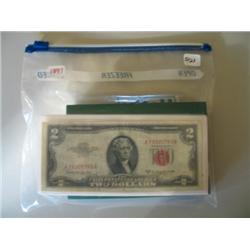 LOT, 1971 & 1994 PROOF SETS, 1953 $2 NOTE & (2) DISNEY DOLLARS