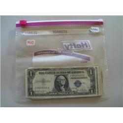 LOT, (27) $1 SILVER CERT.