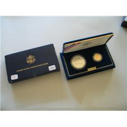 1987 COMMEMORATIVE COIN & $5 GOLD COIN