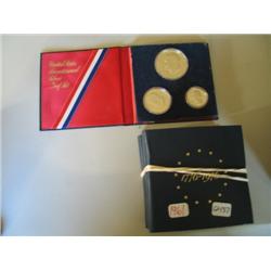 LOT, (4) 3 PC 1976 SILVER PROOF SETS
