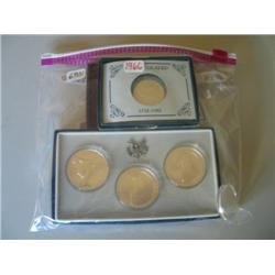 LOT, (5) COMMEMORATIVE COINS