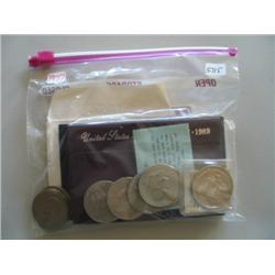 LOT, PROOF SETS, 1971, 1988, 1989, 1 OZ COIN, (9) IKES