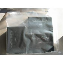 U.S. PROOFS: 1980, (2) 1981, (2) 1982