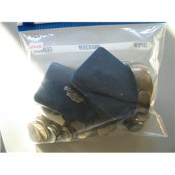 LOT, ASST. US & FOREIGN COINS, (2) COMMEMORATIVE COINS & (2) BRACELETS