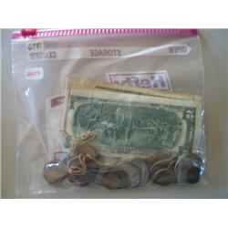 LOT, ASSORT. PAPER MONEY & COINS