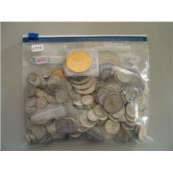 LOT, APPROX. (118) QUARTERS, BUFFALO NICKELS, IKE DOLLARS, (1480) DIMES