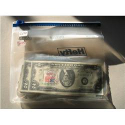 LOT, 1888, 1898, 1921 MORGAN DOLLARS, 1922, 1923 DOLLARS, (10) $2 BILLS, $5 NOTE, (2) $1 SILVER CERT